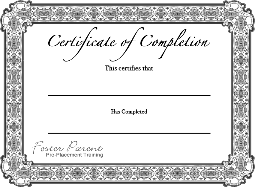 This certificate certifies the completion of the following module